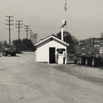 California Highway Inspection Station Vintage Photo Photograph