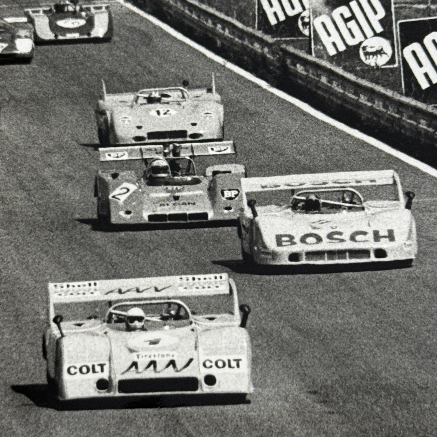 Vintage Racing Photo Photograph Print 1970s Sports Car Endurance Race