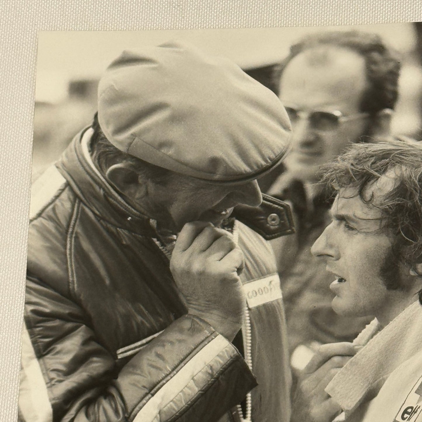 Vintage Racing Photo Ken Tyrrell Jackie Stewart 1972 Spanish Grand Prix Race