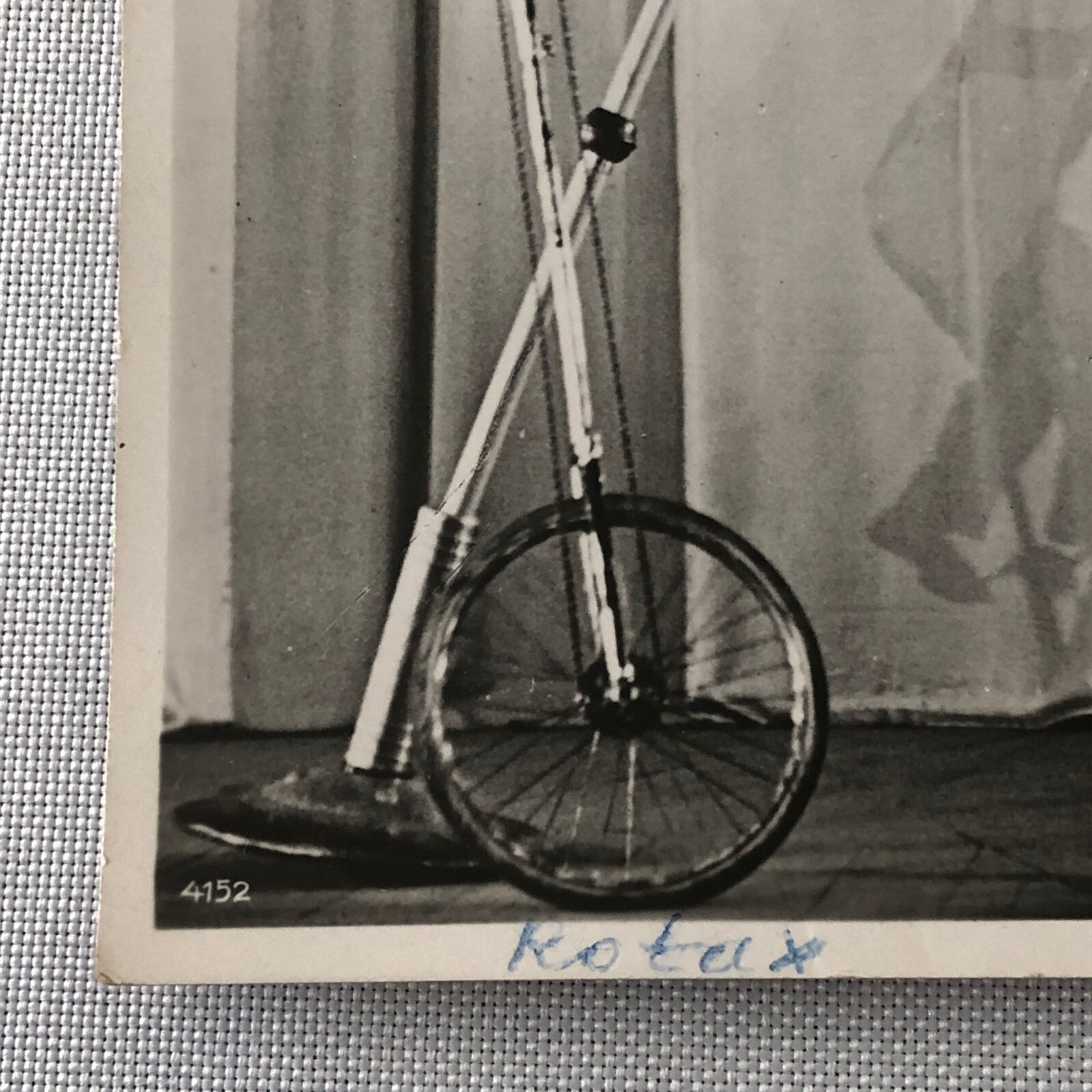 Circus Performer Balancing on Unicycle Photo Photograph Vintage