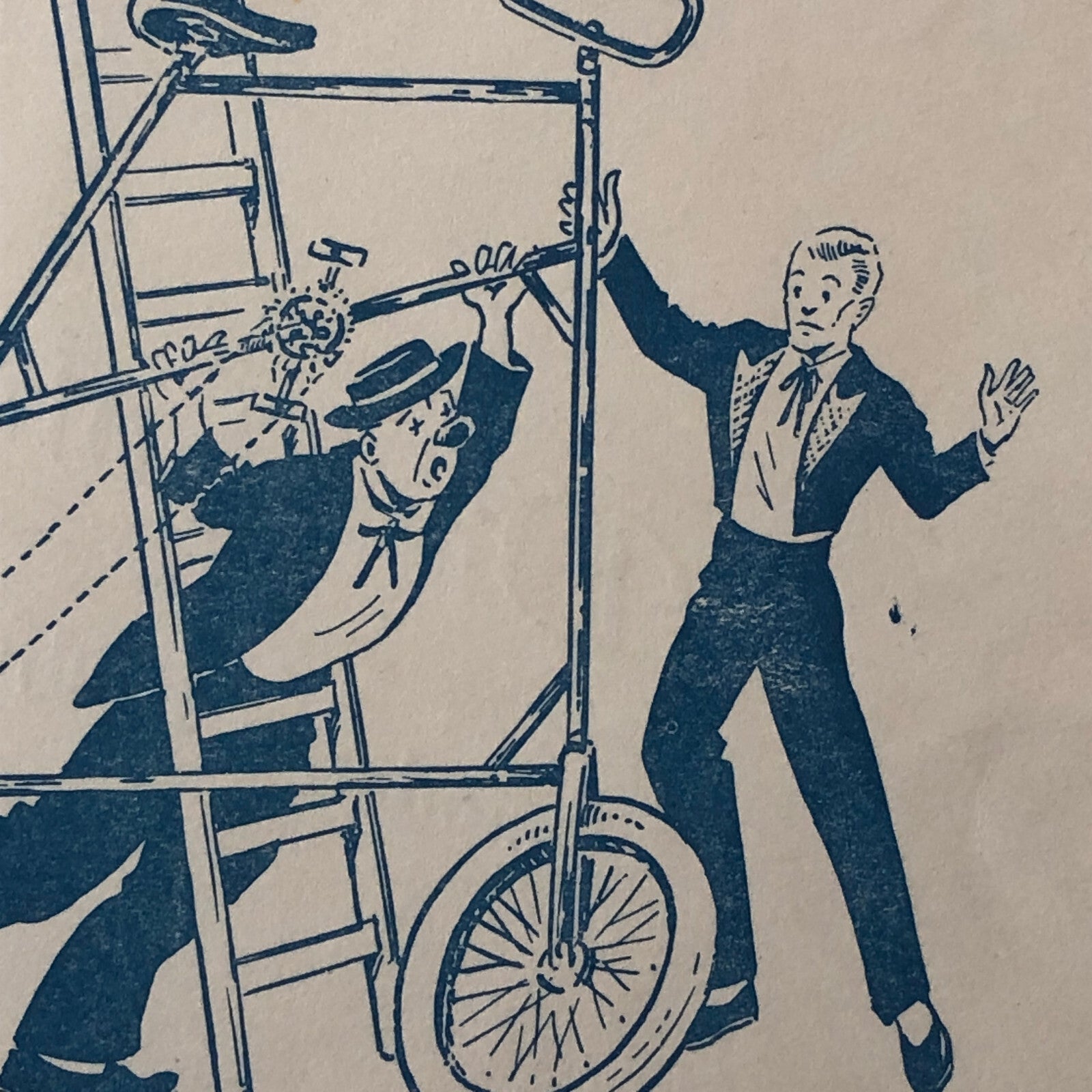 Circus Bicycle Act Postcard Post Card Die Solweigs Bike Vintage