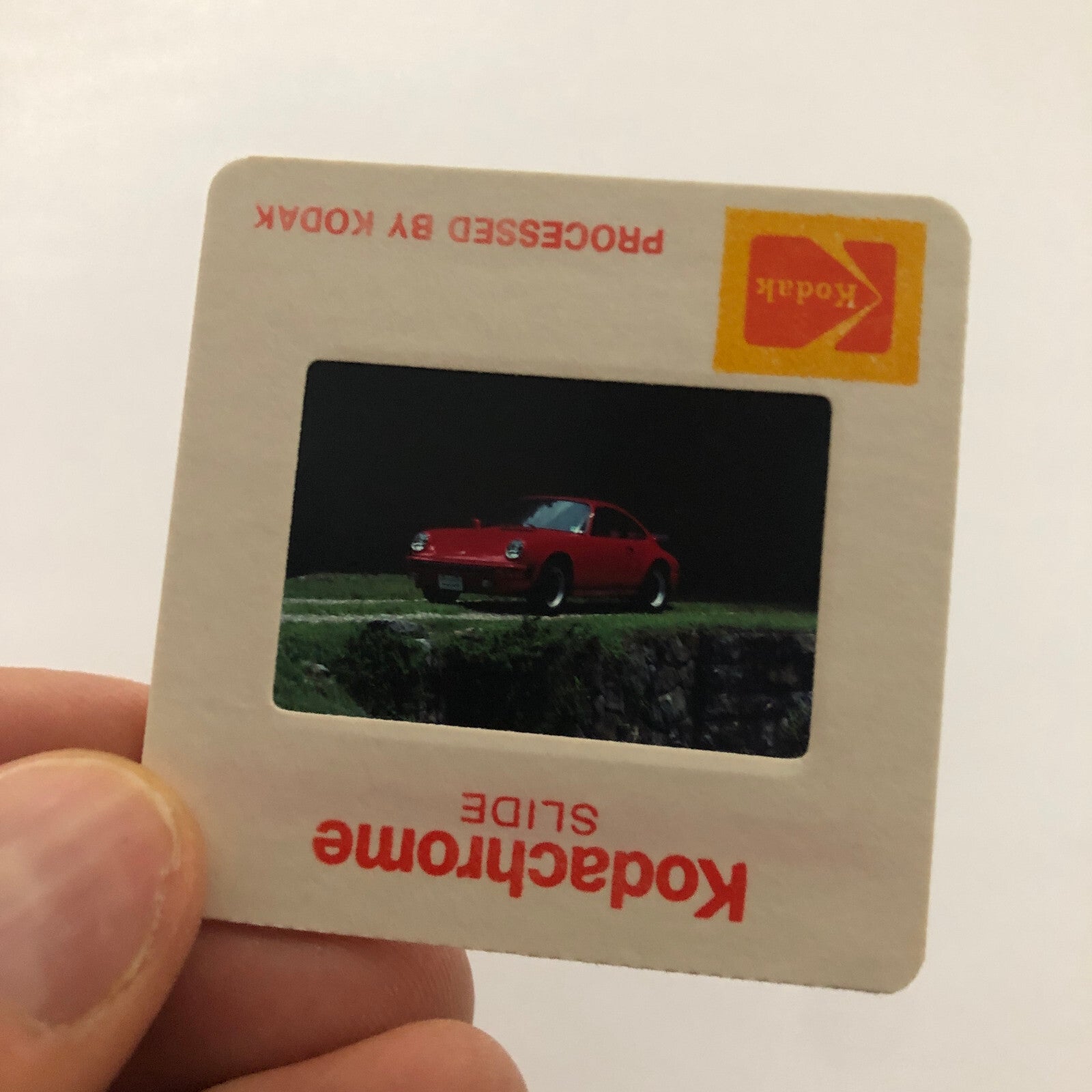 Porsche 911 Car 35mm Photo Slide Vintage 1981