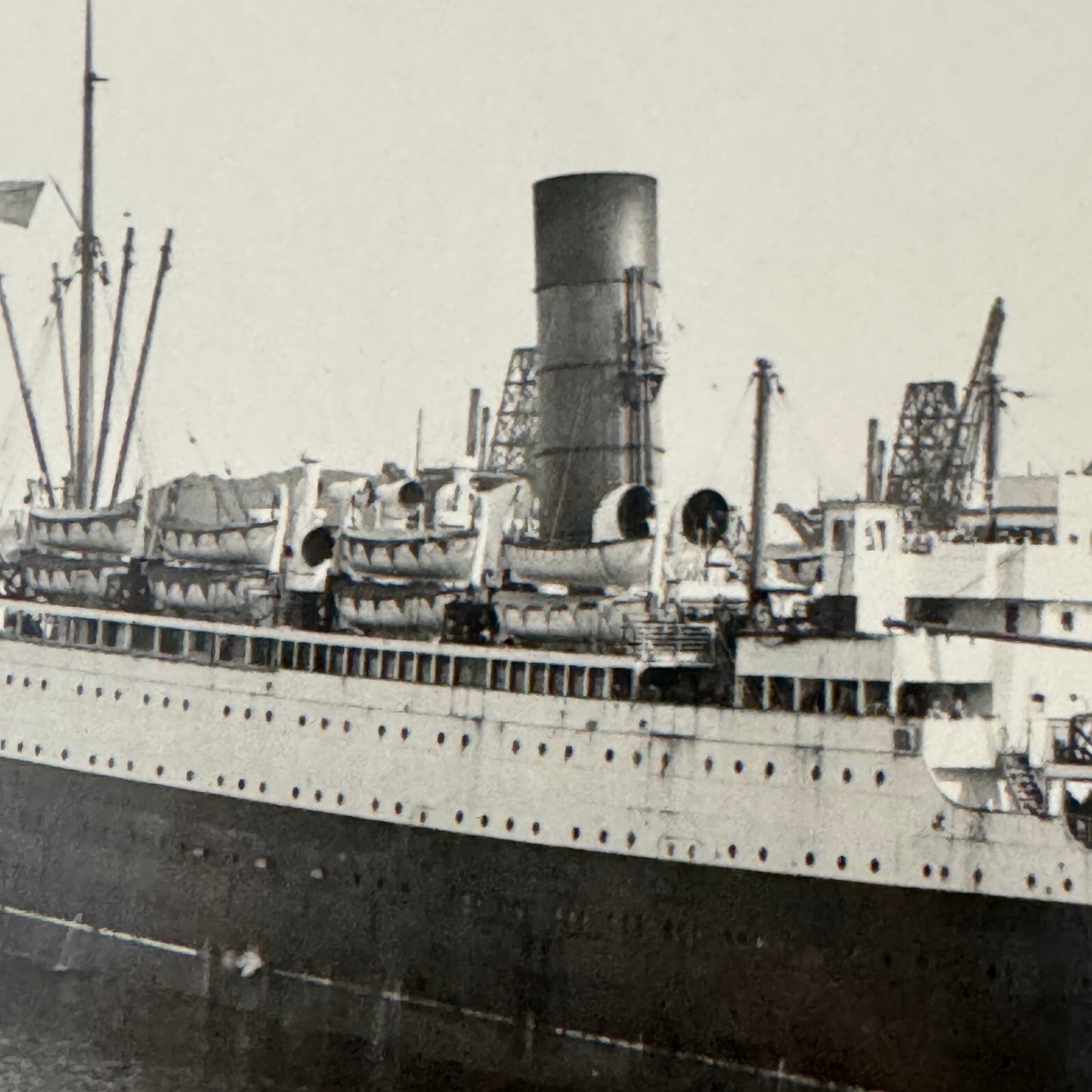 Vintage Ship Boat Photo Photograph Print Cunard White Star Line SS Ausonia