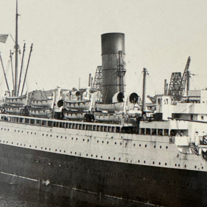 Vintage Ship Boat Photo Photograph Print Cunard White Star Line SS Ausonia