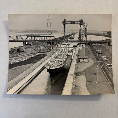 Vintage Ship Boat Photo Photograph Print MV Manchester Commerce Ship 1963