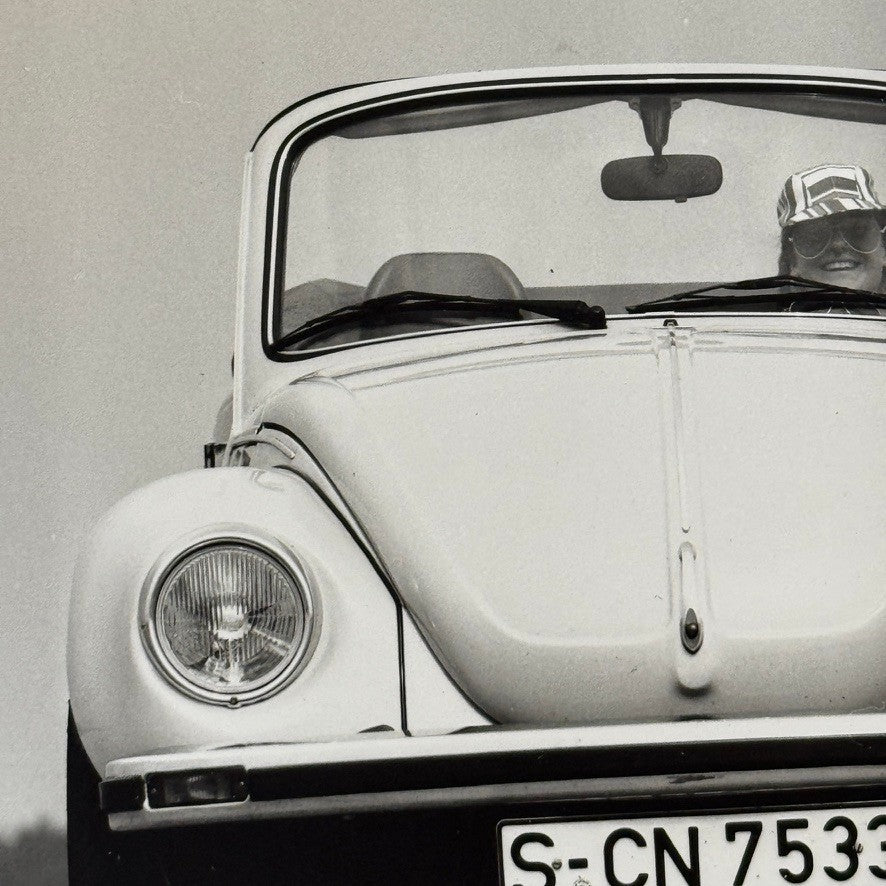 Vintage Volkswagen Beetle Convertible VW Bug Car Photo Photograph Print