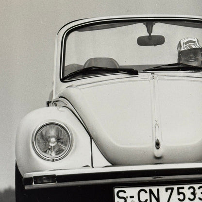 Vintage Volkswagen Beetle Convertible VW Bug Car Photo Photograph Print