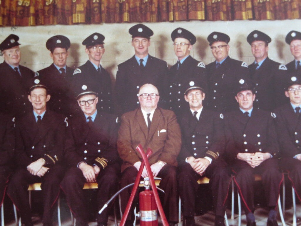 Vintage Fire Department Company Photo Photograph - 23 Firefighters - Canadian 