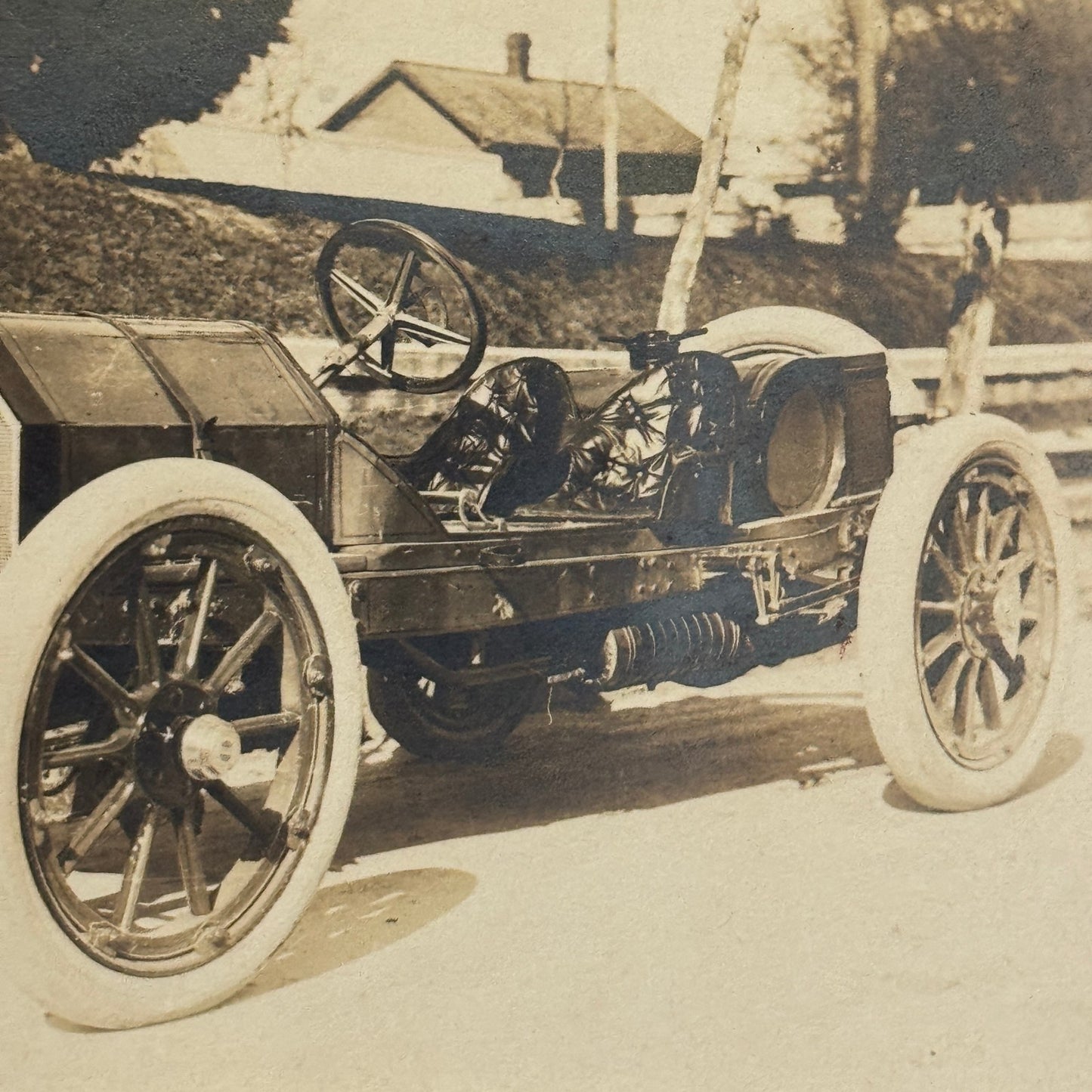 Vintage Racing Car Photo Photograph Antique Motorsport Print Unidentified