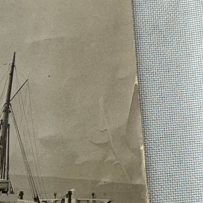 Vintage Ship Boat Photo Photograph Print Unidentified Vessel