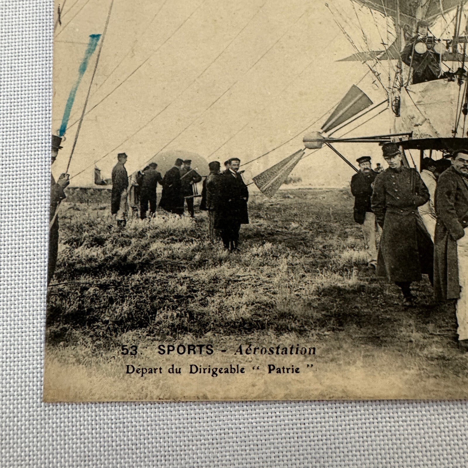 Vintage Airship Dirigible Zeppelin Postcard Post Card French