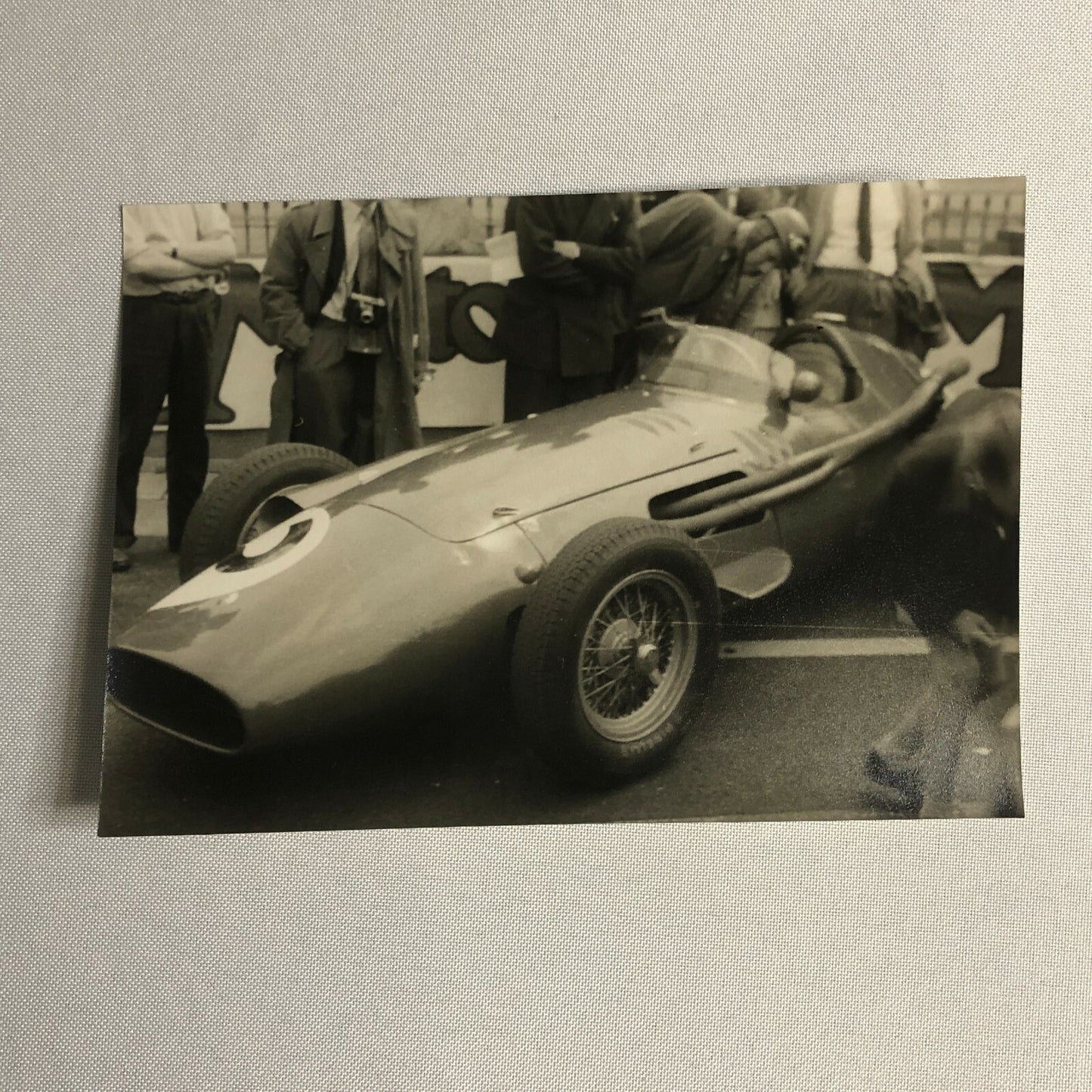 Vintage Grand Prix Car Racing Driver Photo Photograph Print 
