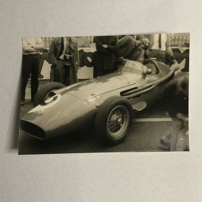 Vintage Grand Prix Car Racing Driver Photo Photograph Print 