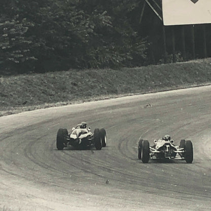 Vintage Grand Prix Car Racing Photo Photograph - Graham Hill + Bernard Cahier 