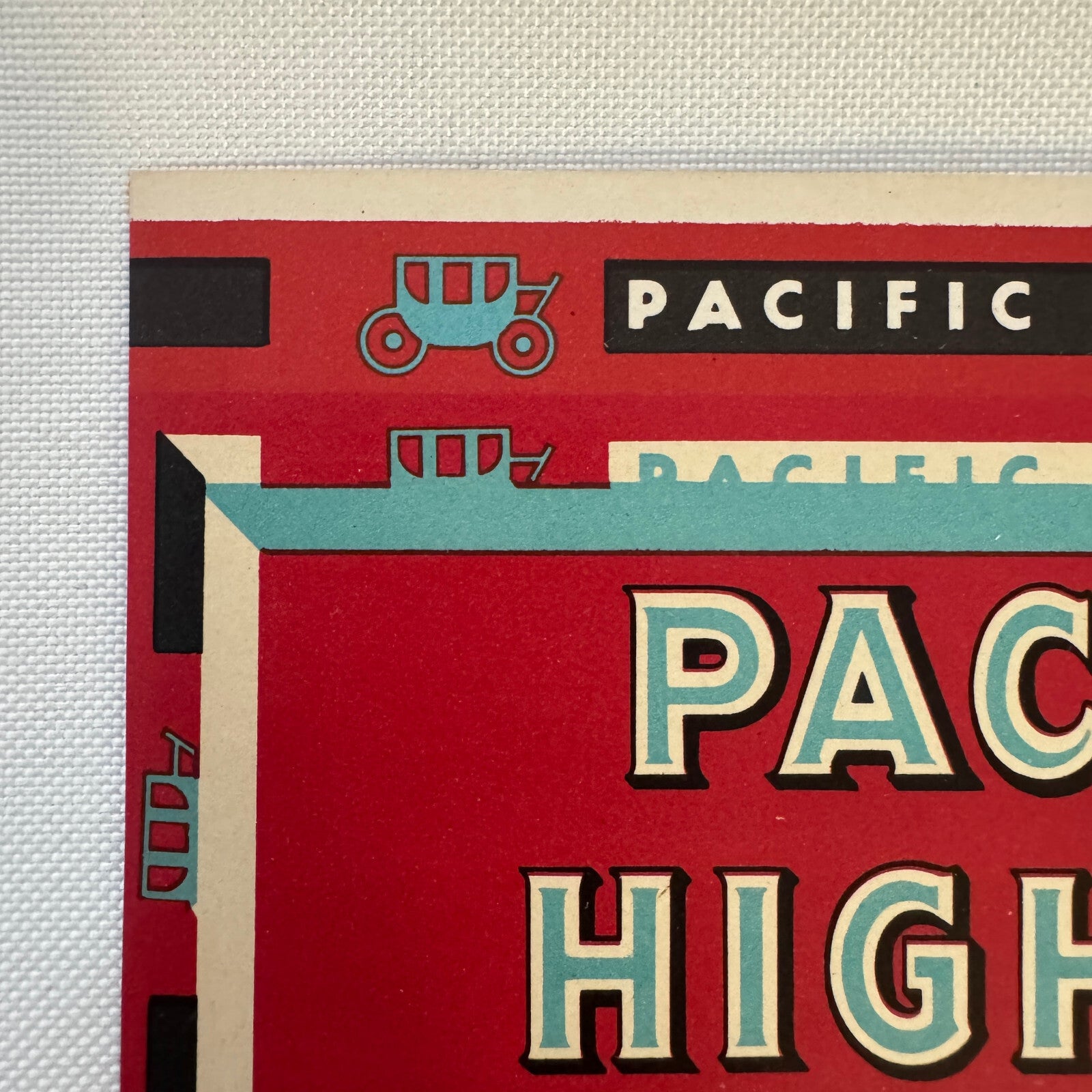 Vintage Pacific Highway Travel Label Tobacco Cigar ?