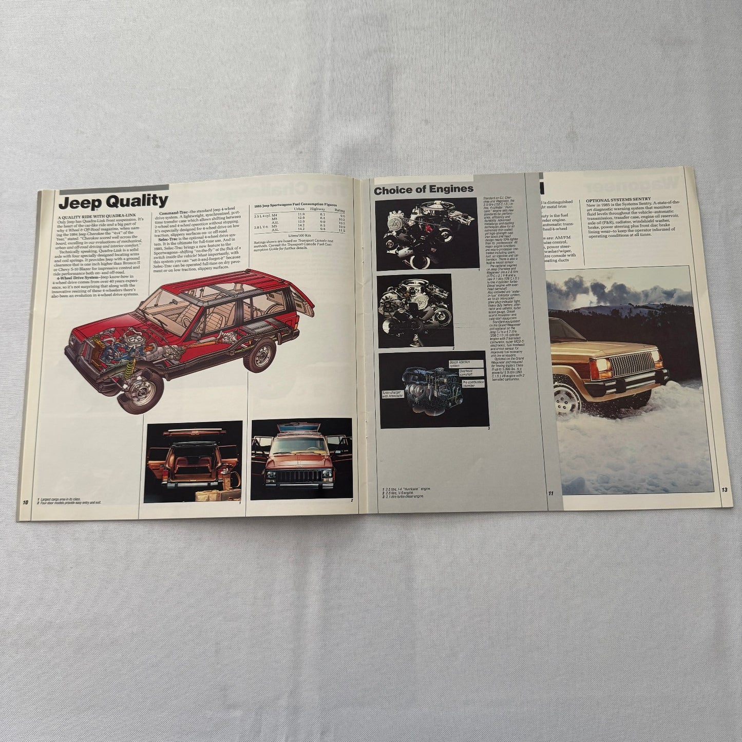 1985 Jeep Sales Brochure Catalog Grand Wagoneer Cherokee Chief CJ Renegade +