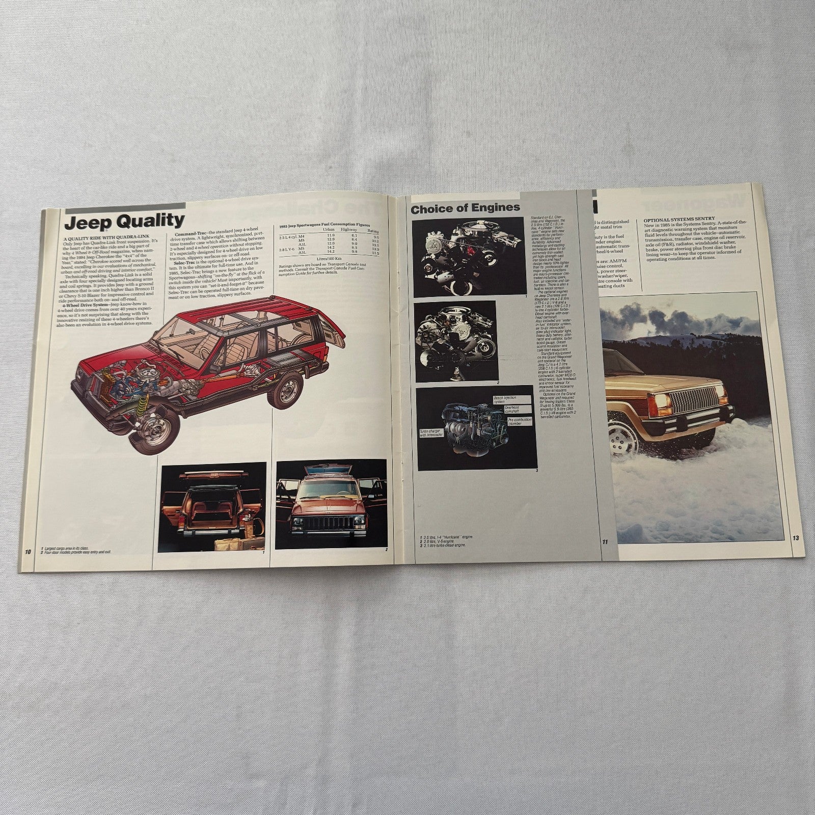 1985 Jeep Sales Brochure Catalog Grand Wagoneer Cherokee Chief CJ Renegade +