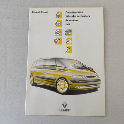 1997 Renault Geneva Auto Show Press Kit Clio Twingo Megane Spider GERMAN