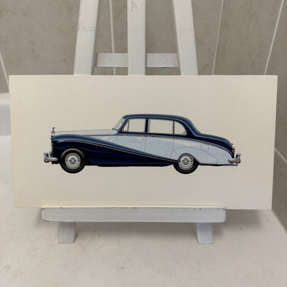 1958 Rolls Royce Silver Cloud Saloon Car Illustration Art Drawing Hand Drawn
