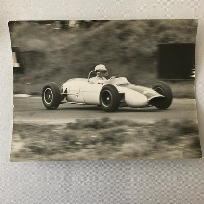 Vintage Racing Car Driver Photo Photograph Print - 1961 Brands Hatch 