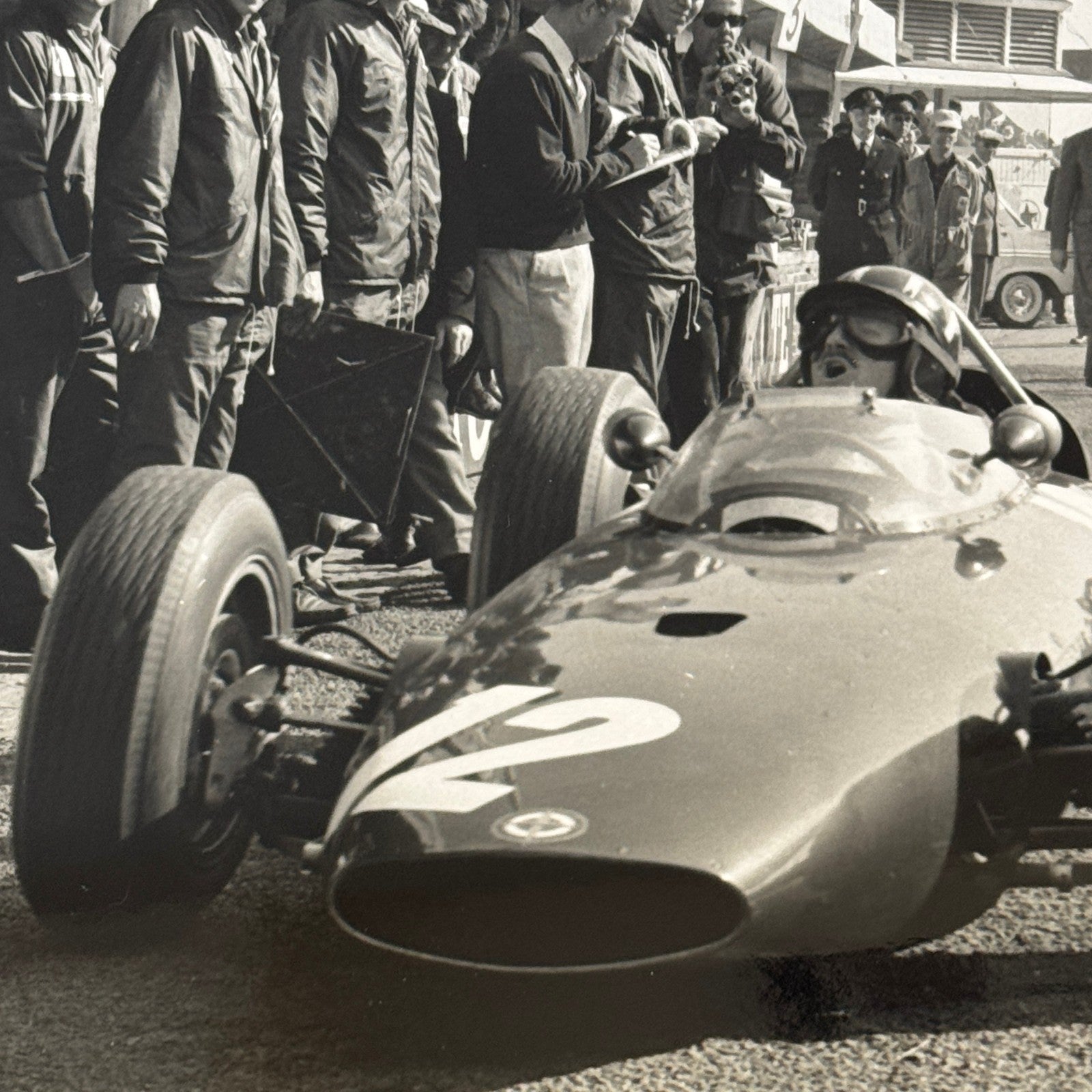Racing Photo Graham Hill BRM Car Dutch Grand Prix Race 1963 Modern Print