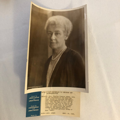Press Photo Photograph Woman to Christen Super Submarine V-5 Sub Marine 1929