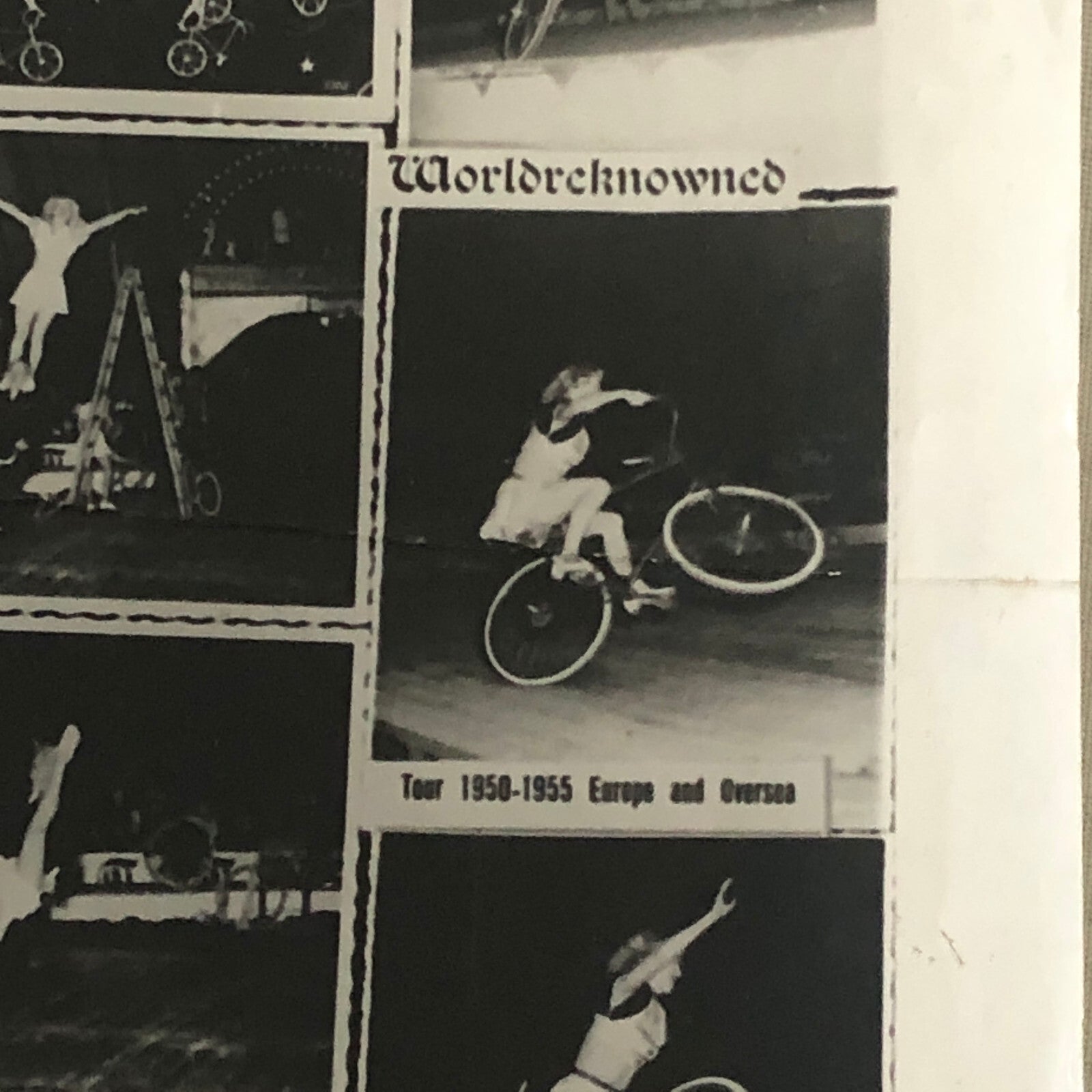 Circus Bicycle Act Performer Photo Photograph Miss Pamela Olliver Vintage