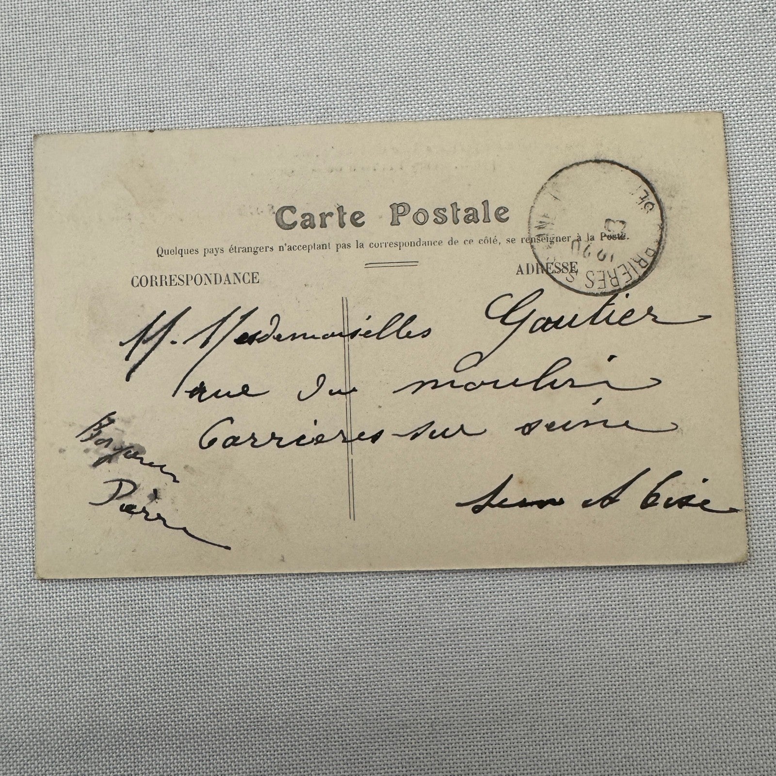 Vintage Zeppelin Airship Dirigible Postcard French Military Hangar Paris