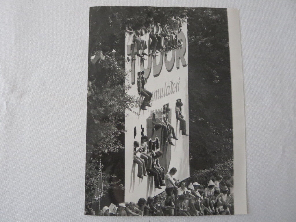 Vintage 1973 Italian Grand Prix Photograph Photo - Spectators Crowd 