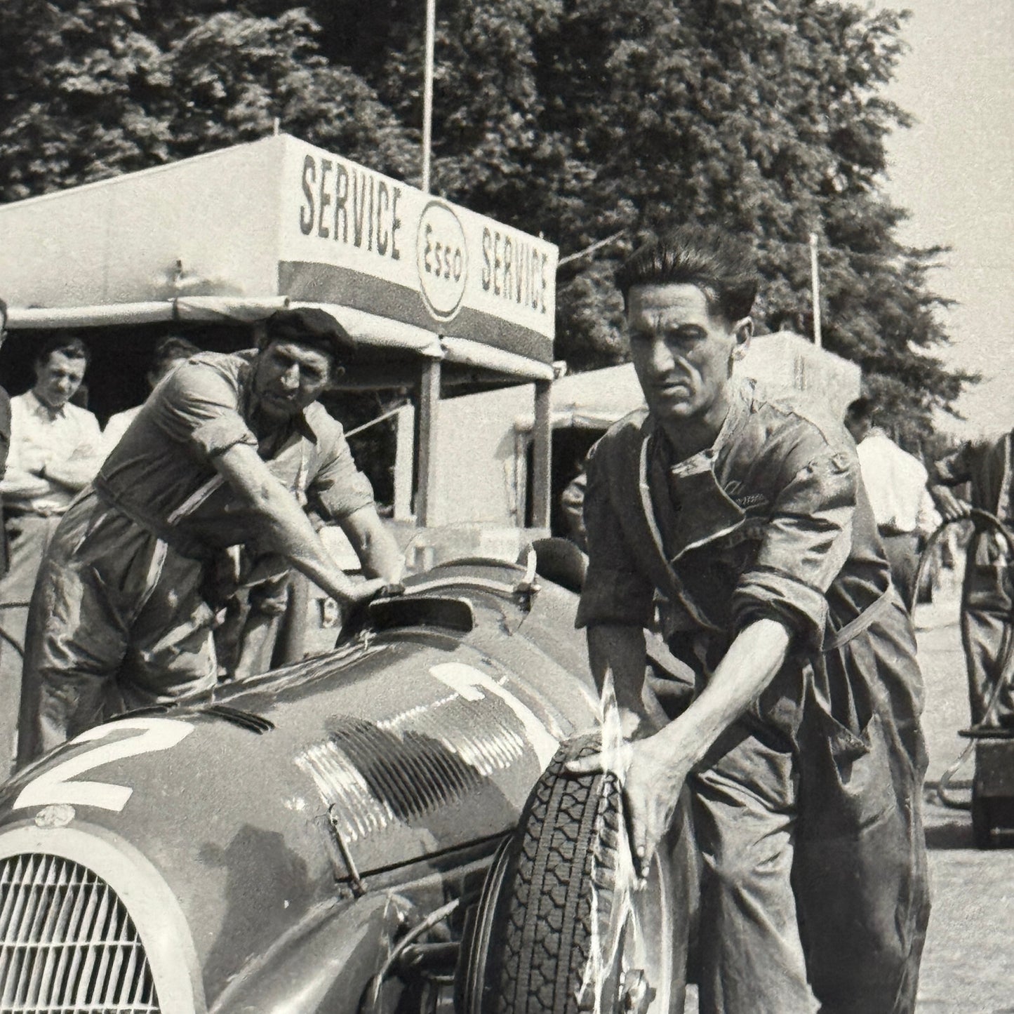 Juan Manuel Fangio Alfa Romeo Car Racing Photo 1950 Photograph Modern Print