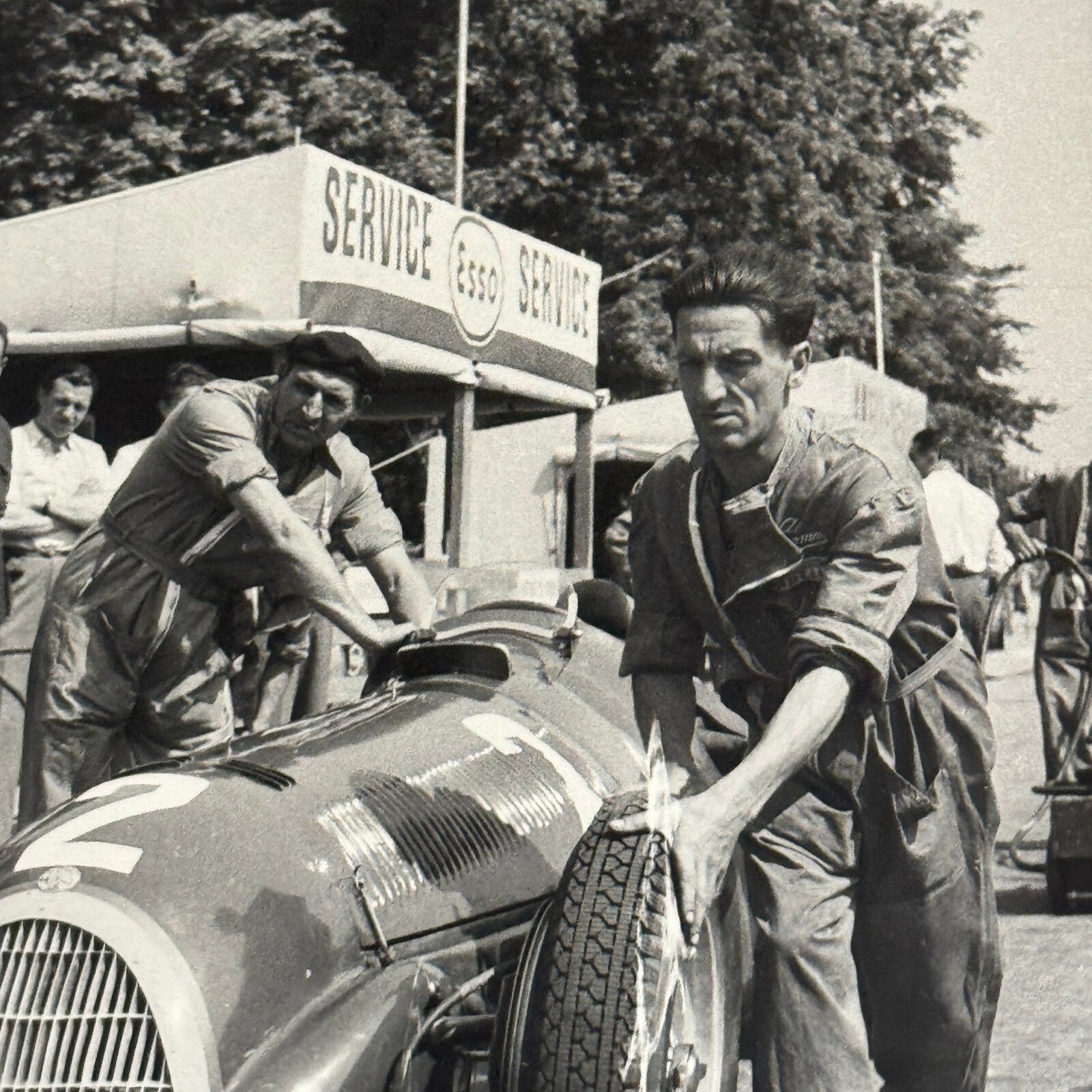 Juan Manuel Fangio Alfa Romeo Car Racing Photo 1950 Photograph Modern Print