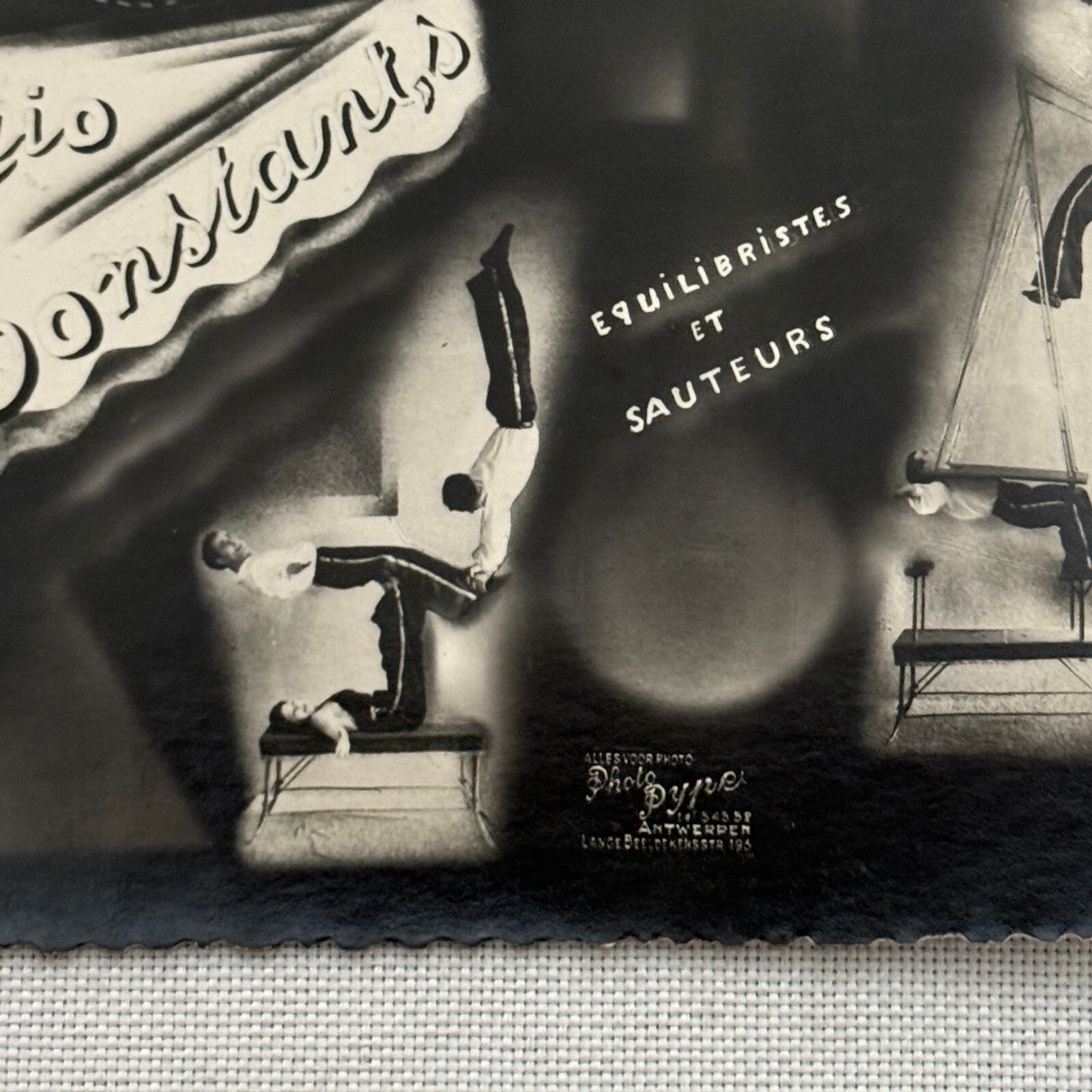 Vintage Circus Act Postcard Post Card Acrobatic Acrobat Tumbling Act