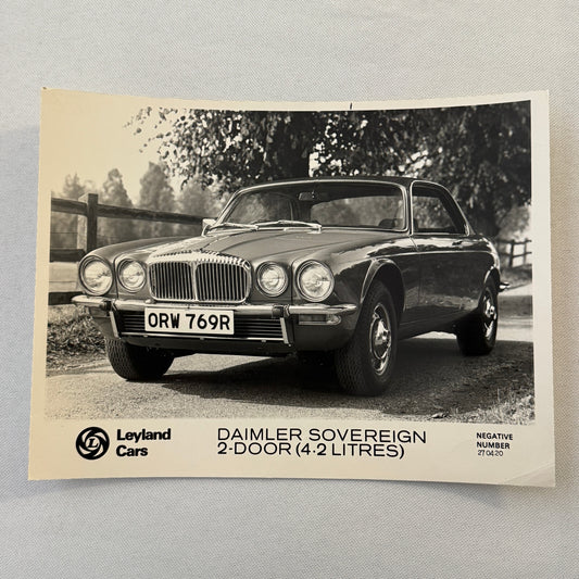 Daimler Sovereign Coupe Press Photo Photograph Jaguar 1977