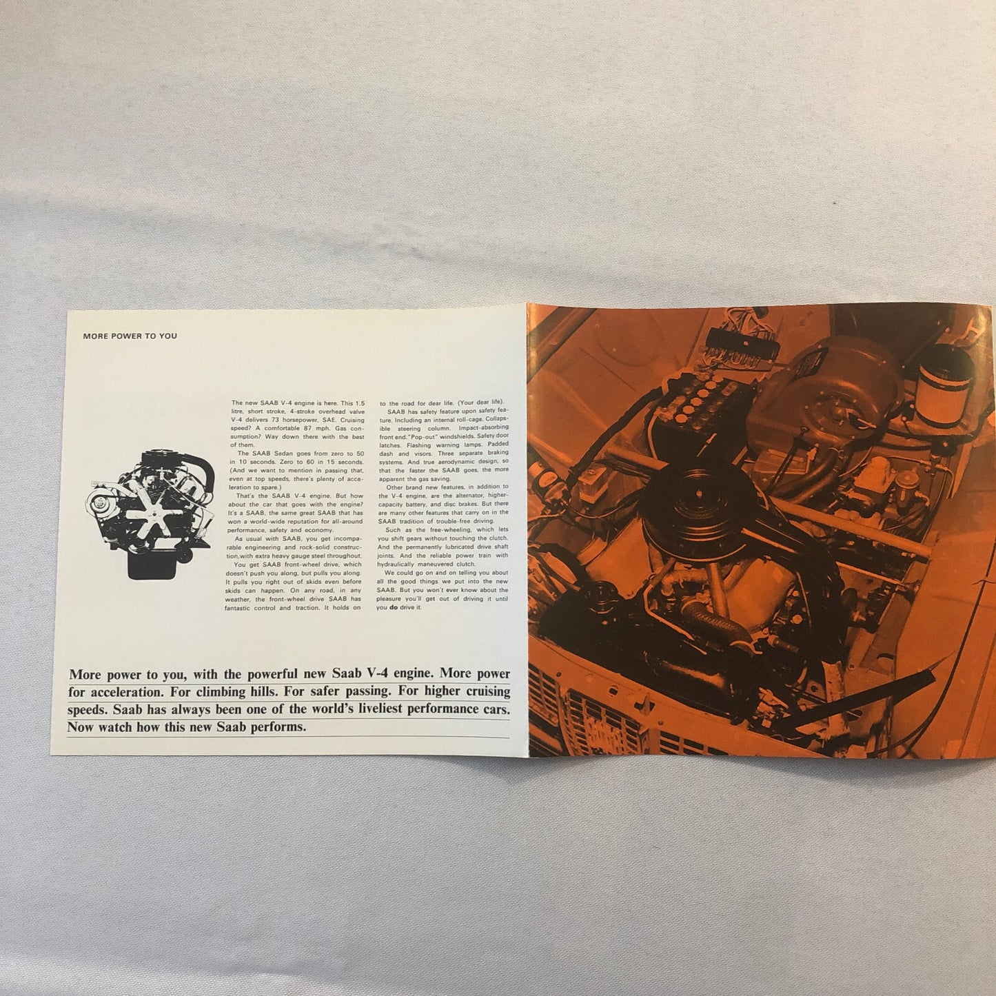 1967 Saab V4 Sedan and Station Wagon Car Sales Brochure Catalog Advertising