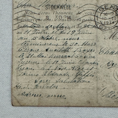 Vintage Circus Comedy Act Postcard Post Card The Onoto Brothers 1914 Postmark