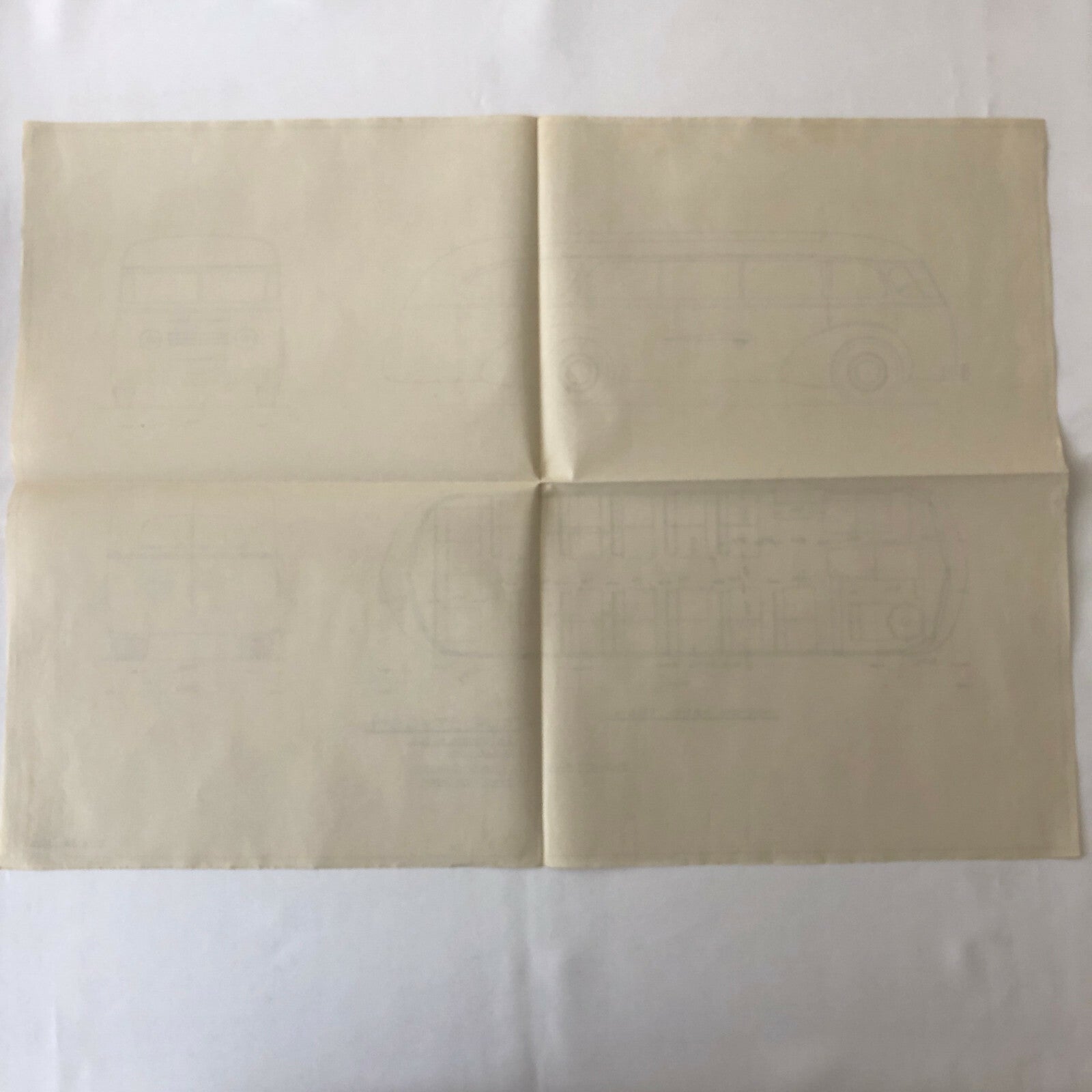 1936 Coachbuilder Bus Design Blueprint Rendering Blue Print Coach Bus Truck