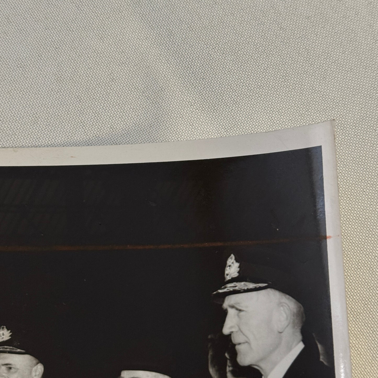 Vintage Canadian Navy Officials Military Press Photo Photograph French 1954