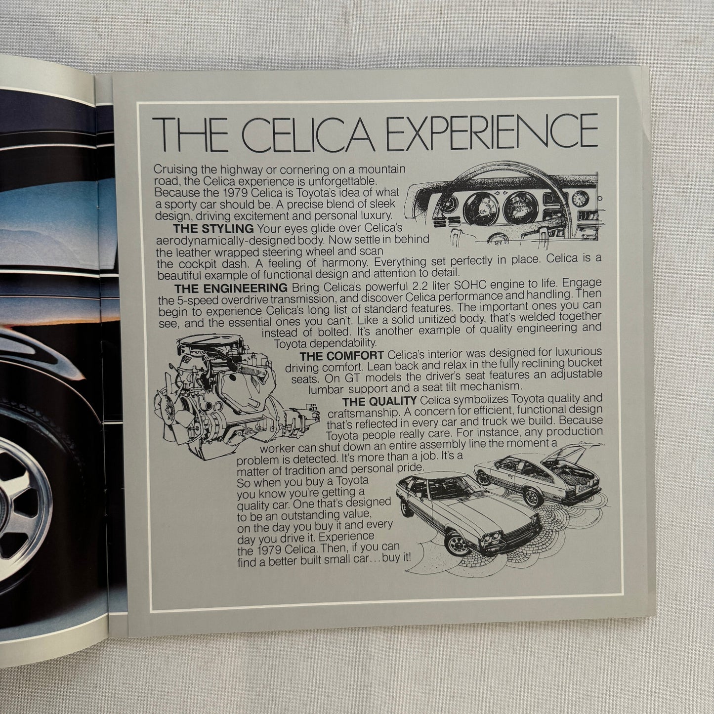 1979 Toyota Celica Car Sales Brochure Catalog GT Liftback ST Sport Coupe
