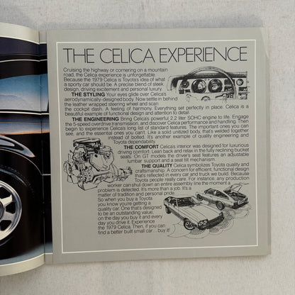 1979 Toyota Celica Car Sales Brochure Catalog GT Liftback ST Sport Coupe