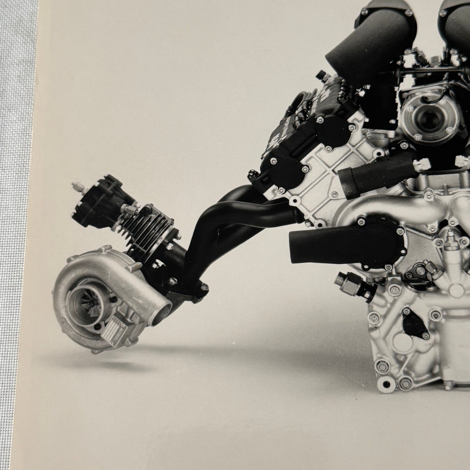 Porsche Racing Engine Photo Photograph Print Unidentified Vintage