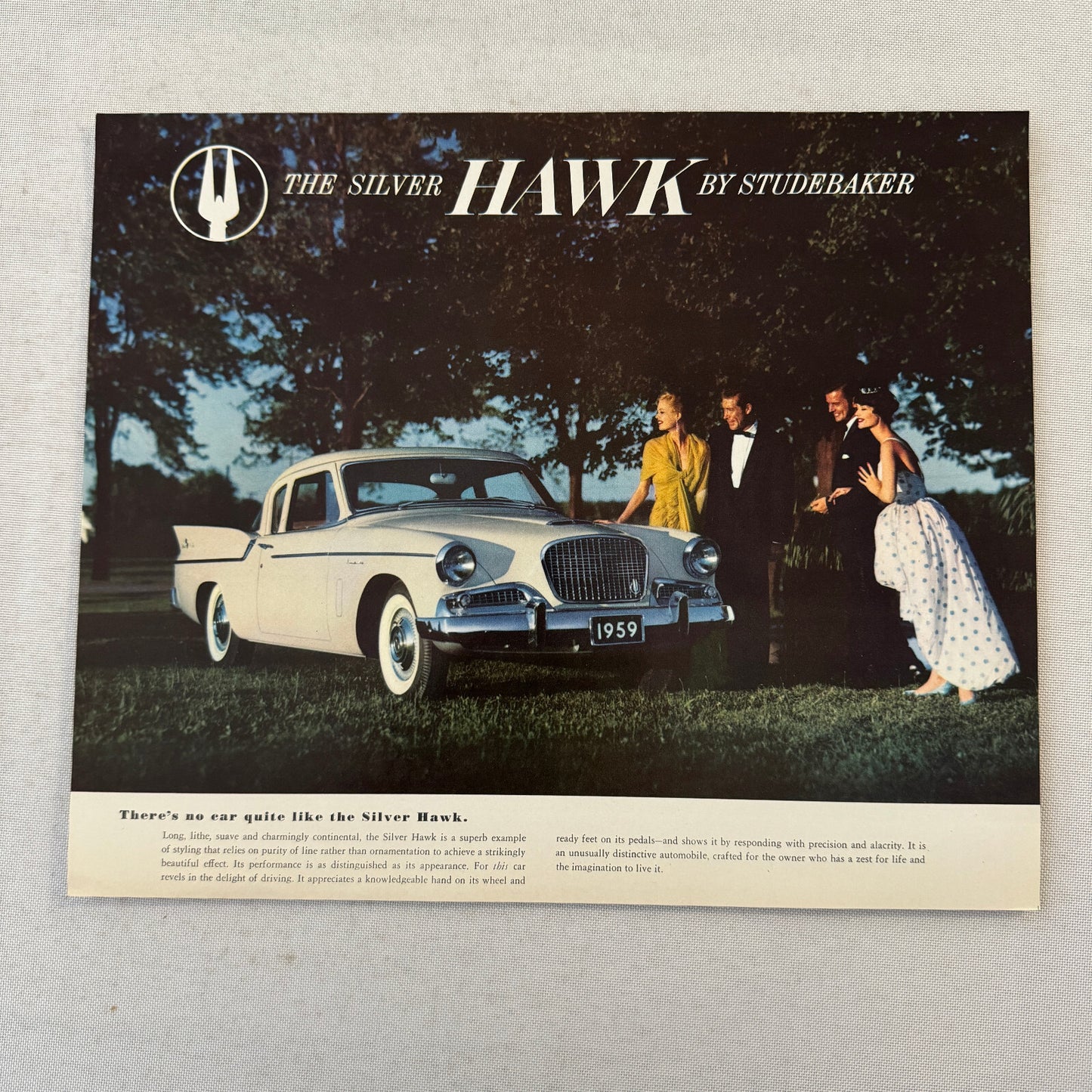 1959 Studebaker Silver Hawk Car Sales Brochure Catalog Vintage Advertising