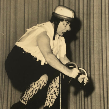 Circus Clown Performer on Mini Bicycle Bike Photograph Photo Berlin Germany
