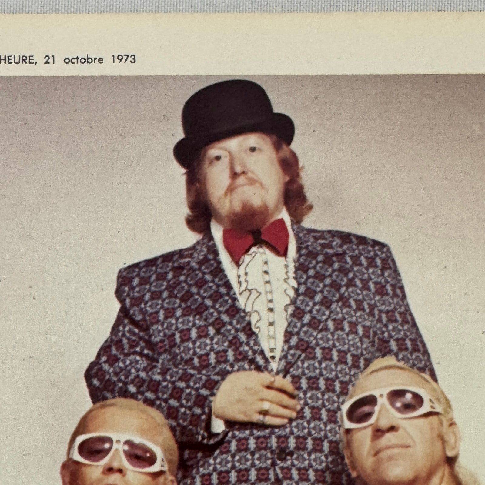 Vintage Wrestling Print Insert Dale Roberts Gerry Brown French Quebec 1973