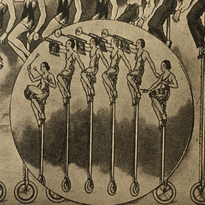 Circus Performer Troupe Act Postcard Post Card 10 Sylwest Unicycle Musician