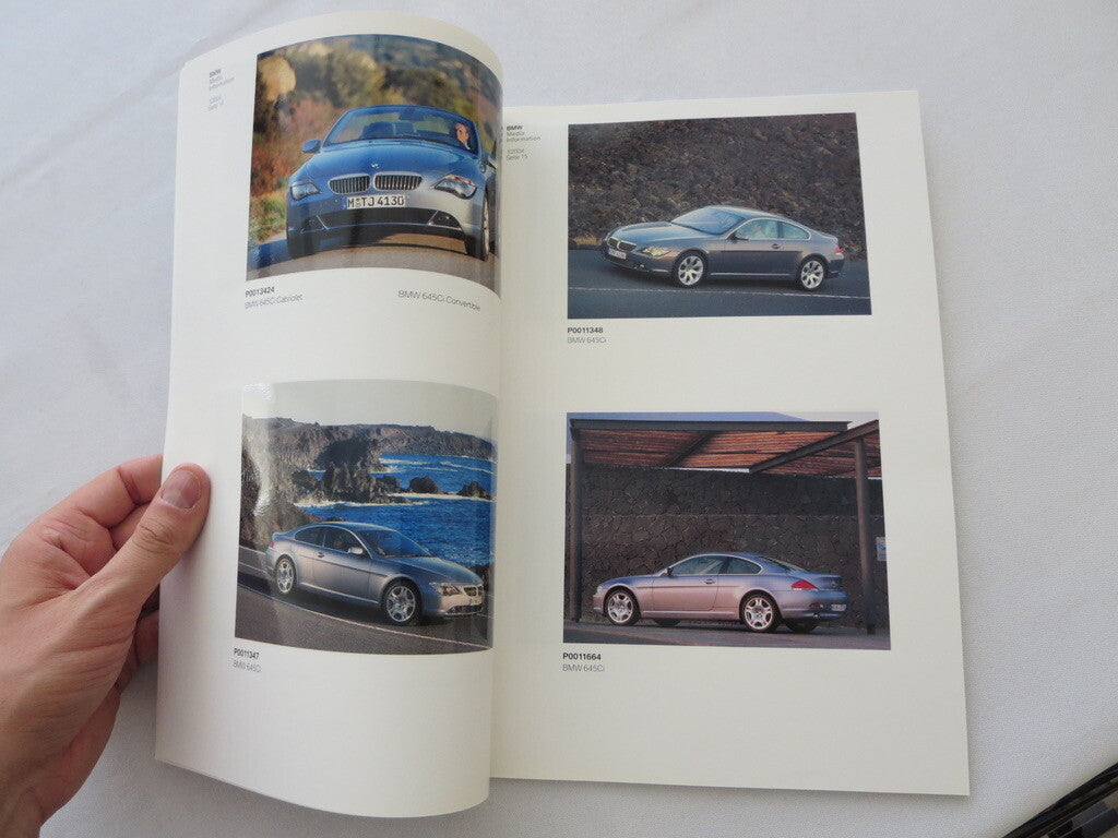 2004 BMW Press Kit Brochure Catalog 645Ci 6 Series X3 X5 