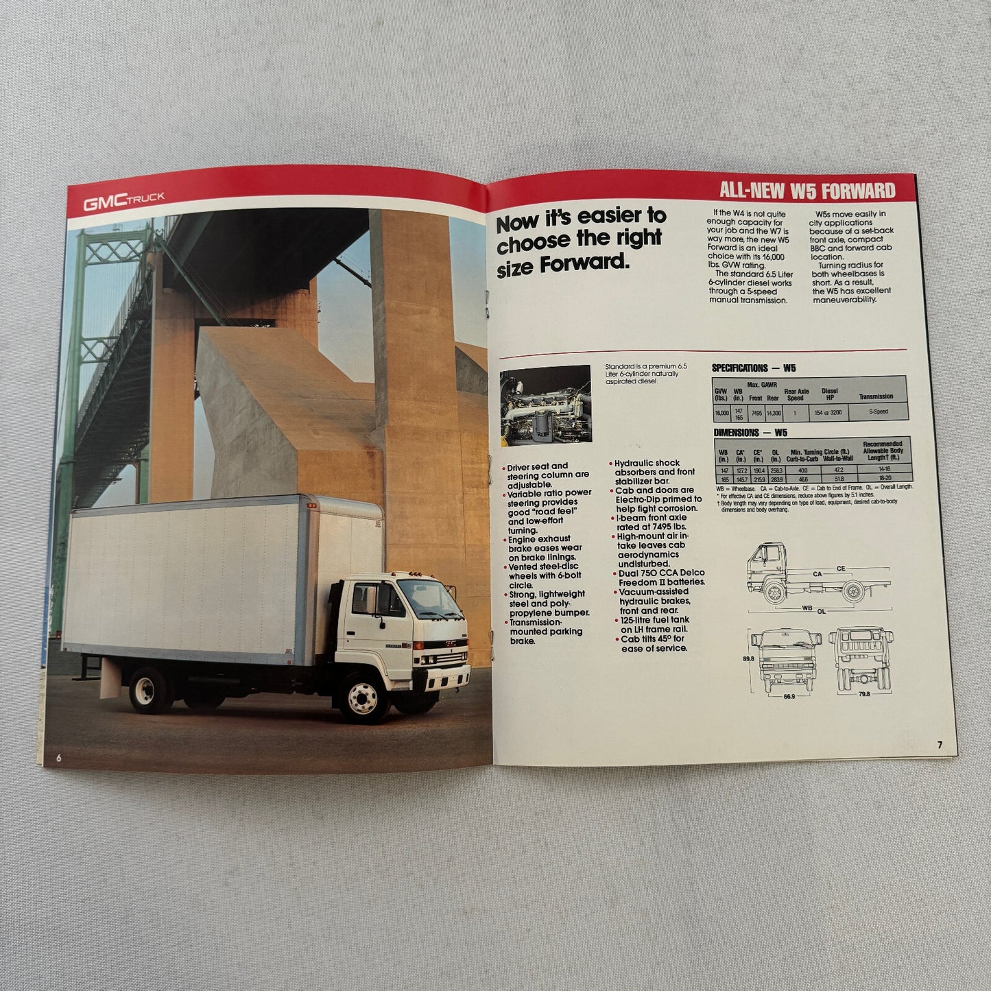 GMC Forward Truck Sales Brochure Catalog W4 W5 W7
