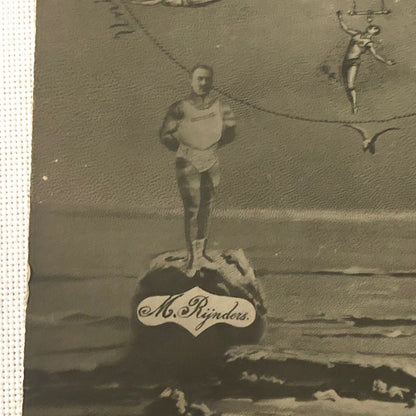 Circus Acrobat Act Postcard Post Card Vintage Les Rijnders
