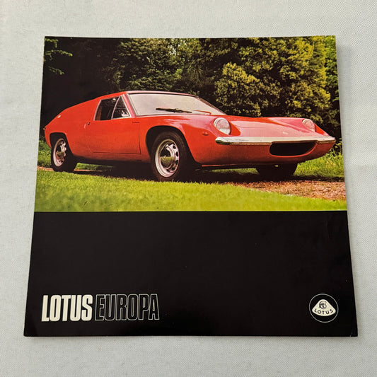 Vintage Lotus Europa Sports Car Sales Brochure Catalog