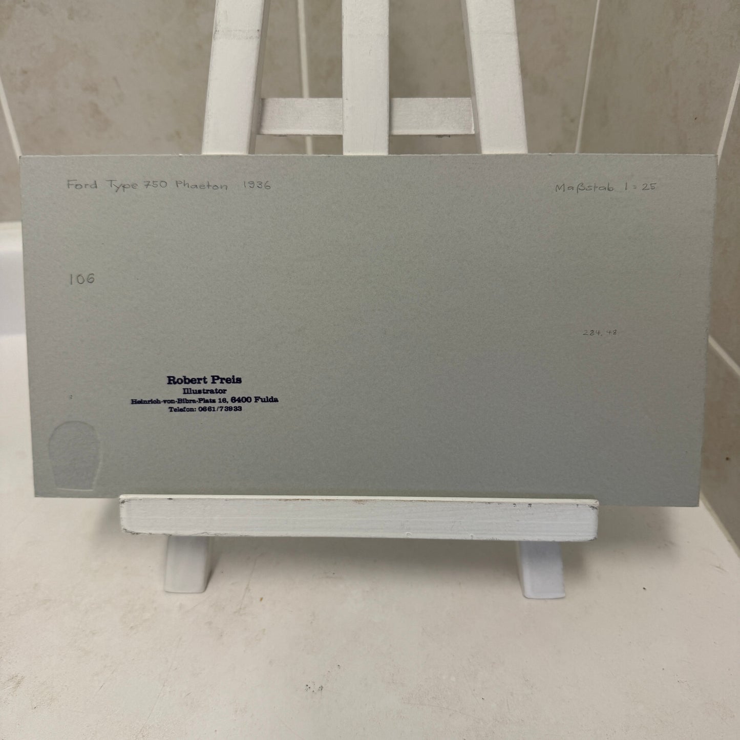 1936 Ford Type 750 Phaeton Car Illustration Art Drawing Hand Drawn Robert Preis