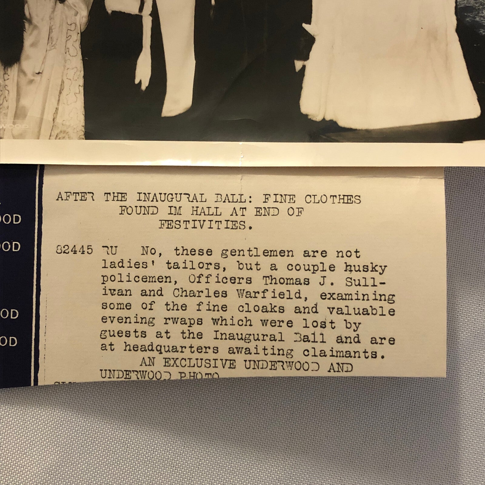 Press Photo Photograph FDR Franklin Roosevelt Inauguration Ball 1933 Underwood